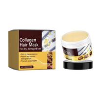 Kolageno keratino plaukų kaukė sausiems ir pažeistiems plaukams Atgaivinanti plaukus Tiesinanti Soft Smooth Moisturize Plaukus Gydomoji plaukų priežiūra 1PC
