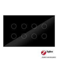 Melery Zigbee Išmanusis Šviesos Jungiklis Sieninis Montuojamas Jutiklinis 8/10 Mygtukų Stiklo Panelė su Alexa Google Home (Reikalingas koncentratorius Signalų kartotuvas) CHINA