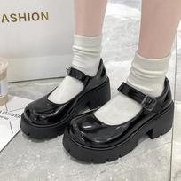 Batai Lolita Moteriški japoniško stiliaus Mary Jane Vintage Girls High Heel Platform College Student Tacones Mujer Escarpins Chaussures 35