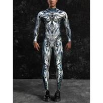 Mechaninis šarvuotas robotas CyberPunk kombinezonas Cosplay Bodysuit Steampunk kostiumas Helovino vakarėlio pasirodymai Vyrams Moterims Šaunus Zentai kostiumas S smėlis