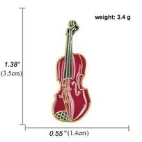Retro Kūrybingi Madingi Gitara Smuikas Pianinas Instrumentas Emalio Ženkliukai Kuprinės Atlapo Ženklelis Segės Papuošalas Dovana Muzikos Mėgėjams