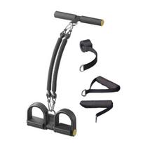2/3/4 vamzdelių pedalinis traukiklis, pasipriešinimo juosta su rankena, daugiafunkcinė elastinė jogos, atsilenkimų traukimo virvė, vyrams, moterims, pedalinis įtempiklis, treniruoklis, treniruočių įranga A juoda