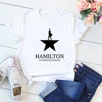 Alexander Hamilton marškinėliai Hamilton miuziklo marškinėliai Broadway Hamilton marškinėliai Amerikietiško miuziklo marškinėliai Žvaigždės dizainas Unisex marškinėliai S balta