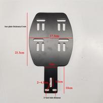 Universalus elektrinio dviračio bagažinės laikymo dėžė su atlošu Medium 6mm stačiakampio kampo geležinės atramos spalva