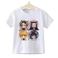 Kimetsu No Yaiba Marškinėliai Berniukams Demon Slayer Anime Marškinėliai Madingi Japonija Harajuku Vaikams Ropa De Demon Slayer Marškinėliai Vaikams Berniukams 110