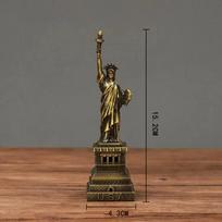 Laisvės statulos metalinis modelis – Niujorko suvenyrinė figūrėlė namų dekoravimui Height 15cm pilka