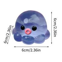 Squishy žaislai Namų gamybos Burbulinė šukuosena Žaidimas Streso kamuoliukas Skaidrus Krištolinis Aštuonkojis Spaudomas žaislas Stresą mažinantis žaislas Gimtadienio dovana Ki mėlyna