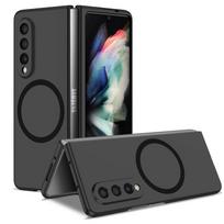 Paprastas matinis magnetinis dėklas Samsung Z Fold 7 Fold6 Fold5 Fold4 Fold3 Magsafe belaidžiam įkrovimui smūgiams atsparus kietas apvalkalas Galaxy Z Fold4 juoda