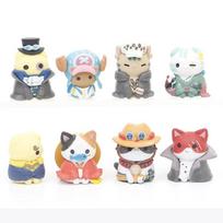 8 vnt./rinkinys One Piece Cos Kat Veiksmo figūrėlė Žaislas Wano Šalis Kaidou Jinbe Torto Dekoracija Kozuki Oden Papuošalai