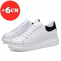Prekiniai vyriški batai Poros Nematomas Paaukštinimas Balti Batai Vidpadis 6cm Paaukštinantys Batai Vyriški Business Casual Odiniai Batai Paaukštinimas 34 balta