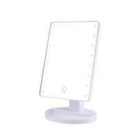 Nešiojamas LED jutiklinio ekrano makiažo veidrodis su šviesa – kvadratinis kosmetinis ir stalo naudojimui 16 LED Makeup Mirror rožinė