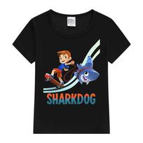 sharkdog Vaikų marškinėliai Animacinių filmų marškinėliai Vaikams trumpomis rankovėmis Grafiniai Rožiniai Viršutiniai drabužiai Marškinėliai Marškinėliai 2024 Vasaros Nauja Mada Vaikų marškinėliai 110
