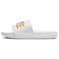 Nike Offcourt šlepetės Baltos Metalinės Auksinės Moteriški Sportbačiai BQ4632-106 35.5