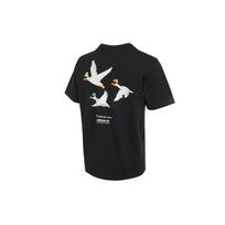 Adidas Originals Ramybės Balandžio Spausdinimo Laisvalaikio Sportinis Marškinėlis Su Apvalia Kaklo Iškirpte Vyriški Viršutiniai Drabužiai Juodas HZ1148 XS