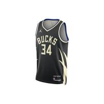 Jordan NBA Milwaukee Bucks Giannis Antetokounmpo Statement Edition Swingman marškinėliai Vyriški viršutiniai drabužiai Juodi DO9533-010 L