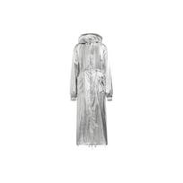 Adidas Originals Ivy Park Metalo Anorako Striukė Su Raišteliu Ir Pilnu Užtrauktuku Unisex Viršutinis Drabužis Sidabrinė HY8613 XXS