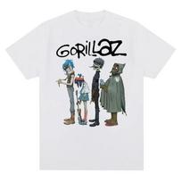2025 Music Band Gorillazs Punk Rock Print T Shirt 90s Casual Fashion Short Sleeve Plus Size T Shirt Unisex Graphic T Shirts S
