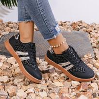 Fashion Women Sneakers Fashion Sexy Leopard Print Platform Sneakers Women Designer Soft Bottom Board Shoes Women Zapatillas De Deporte 41 raudona