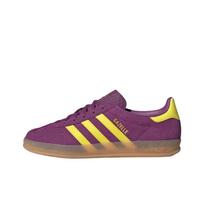 adidas Gazelle Indoor Sodriai Violetinės Geltonos Moteriški Sportbačiai Violetinės Ryškiai Geltonos Gumos JS1415 36