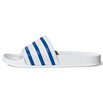 Adidas Originals Adilette Šlepetės Storas Padadas Lauko Vienos Dalies Liejimas Vyriškos Šlepetės Baltos Mėlynos FX5860 35⅔ white