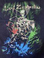 Retas Led Zeppelin grupės 90-ųjų juodas pakartotinio spausdinimo marškinėlis Viršutiniai drabužiai marškinėliai Vyriški Moteriški S-4XL M gray