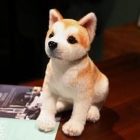 Tikroviškas Akita šuo iškamša pliušinis žaislas mielas imituotas šuniukas Shiba Inu pūkuotas nuraminantis kūdikio lėlė gimtadienio dovanos vaikams 25cm