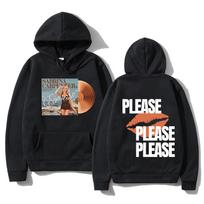 Sabrina Carpenter Hoodie Men Please Please Please Sweatshirts Letter Printing Hoodies Fleece Pullovers Streetwear S
