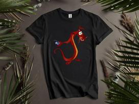 Mielas Mushu drakonas ir Cri-Kee svirplys Marškinėliai T-shirt Vyrams Moterims Unisex T-shirt K85 XL