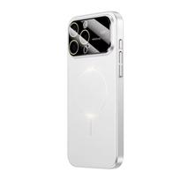 Prabangi kameros apsauga Magsafe telefono dėklas iPhone 17 Air 16 14 15 13 12 11 Pro Max Magnetinis smūgiams atsparus kietas plonas dangtelis iPhone 17 Pro Max balta