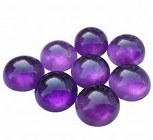 Tamsiai violetinės spalvos ametisto apvalūs brangakmeniai, laisvi kabošonai, papuošalų gamybai 5mm violetinė
