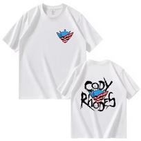 WWE Cody Rhodes Pure Cotton T-shirt Men's Fashion  Short Sleeved Women's Casual Cool Harajuku T-shirt Fight Competition S