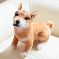 Imituotas margas šuns lėlės pliušinis žaislas šuniukas šuo Shiba Inu laikanti lėlę vaikai lydi raminanti lėlė 25cm