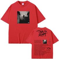 Travis ir Scott-DUMBO marškinėliai Grafinis spausdinimas Hip Hop Medvilniniai marškinėliai Amerikiečių reperis Punk marškinėliai Ropa Hombre Gotikiniai drabužiai S black