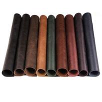 Vintažinis Rankų Darbo Crazy Horse Odos Stalo Kilimėlis - Ypač Didelis Crazy Horse Leather [Chestnut]