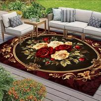 Retro Gėlių Plotinis Kilimas Prabangus Raudonos Baltos Rožių Dizainas Grindų Kilimėlis Prieškambariui Miegamajam Svetainei Ne Lopininis Didelio Dydžio Kilimas 50X80CM