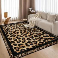 1 vnt. Leopardų rašto dekoratyvinis kilimas Lauko kilimėlis Lovos šalia Miegamojo Darbo kambario Svetainės spausdintas kilimas Tinka namų dekoravimui 50X80CM