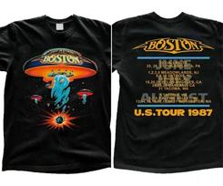 1987 Bostono Roko Grupės Koncertinis Turas Unisex Marškinėliai Sunkūs Marškinėliai Pakartotinis Spaudinys S