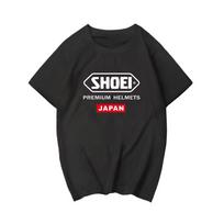Japoniško Motociklo, Lokomotyvo, Lenktyninio Automobilio, Sportinio Automobilio Šalmas SHOEI Švaraus Medvilnės Apvalios Kaklo Trumpomis Rankovėmis T-shirt S