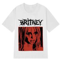 Britney Spears Metalinis Roko Grafikos Vintažinis Marškinėliai Vyrams Moterims Mados Hip Hop Marškinėliai Trumpomis Rankovėmis Grynos Medvilnės Marškinėliai S
