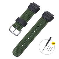18 mm nailono apyrankė drobė Casio laikrodžio dirželis vyrams Casio W800H/AE-1200WH/SGW-300/AQ-S810W/F91W Konveksinis apyrankės dirželis 18mm