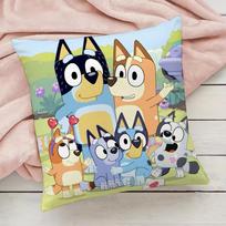 Bluey-B-B-Blueys Pagalvės užvalkalas Pagalvės užvalkalas Apsauga nuo dulkių erkučių Pagalvės nematomas užtrauktukas švelnus trumpas pliušas Sofos pagalvės užvalkalas 16x16Inch