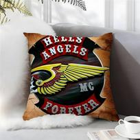 Hells Angels Motociklų Klubas HAMC-Vėsus Pagalvės Užvalkalas Komfortas Sofa-Lova Šilkinis Elegantiškas Nematomas Užtrauktukas Individualus Dekoratyvinis c 12x12Inch