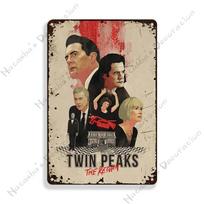 Twin Peaks Klasikinis TV Metalinis skardinis ženklas Rūdyto metalo ženklai Plakatas Namų baras Vintažinis metalinis plakatas Pramoninis dekoras Dekoratyvinė plokštelė 20x30cm（7.8x11.8inch）