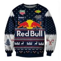 Rudens Žiemos Red Bull Spaudinys Vyriškas Puloveris Kalėdinis Kasdienis Madingas Patogus O formos kaklas Laisvas Puloveris S