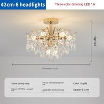 Šviesus prabangus krištolinis sietynas, didžioji svetainės šviesa, kūrybingas miegamojo apšvietimas, restorano apšvietimas 42cm-6 diameter headlight