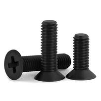 Juodi Balto PA66 Nailono Įleidžiama Galvute Varžtai M2 M2.5 M3 M4 M5 M6 M8 Plastikiniai Phillips Plokščia Galvute Varžtai Varžtai M8-5pcs&12mm juoda