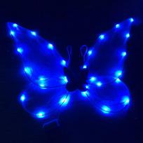 Cosplay kostiumas LED šviečiantys pasakų sparnai drugelio pasakų sparnai princesės angelo sparnai Blue lanterns