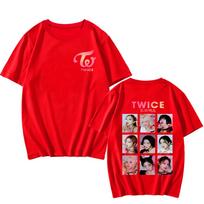 Twice Gounp Marškinėliai Y2k Mada Gatvės apranga Moterys Vyrai Marškinėliai Medvilniniai Vasariniai Trumpomis Rankovėmis Kpop Ready To Be Viršūnės Gatvės apranga XS（old） raudona