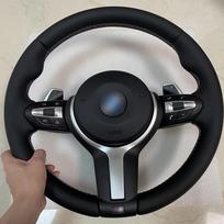 Interior Leather Steering Wheel For BMW 3 5 Series F01 F10 F15 F20 F22 F30 F32 F36 F80 M3 M4 M5 E90 E70 M Sport Steering Wheel M3  Leather（No airbag） juoda