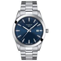 Tissot Gentleman Vyriškas Šveicariškas Kvarcinis Laikrodis - 40mm Mėlynas Ciferblatas, Nerūdijančio Plieno Apyrankė, Modelis T127.410.11.041.00 mėlyna